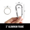 image:imageGORILLA GRIP Carabiner Clip 3 D Ring Heavy Duty Aluminum Key Holder Clips Hold 170lbs Rust ScratchResistant Camping Essentials Hiking Gear Tactical Backpacking KeychainsBlackSilverTurquoise