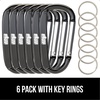 image:imageGORILLA GRIP Carabiner Clip 3 D Ring Heavy Duty Aluminum Key Holder Clips Hold 170lbs Rust ScratchResistant Camping Essentials Hiking Gear Tactical Backpacking KeychainsBlackSilverTurquoise