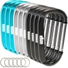 image:imageGORILLA GRIP Carabiner Clip 3 D Ring Heavy Duty Aluminum Key Holder Clips Hold 170lbs Rust ScratchResistant Camping Essentials Hiking Gear Tactical Backpacking KeychainsBlackSilverTurquoise