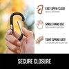 image:imageGORILLA GRIP Carabiner Clip 3 D Ring Heavy Duty Aluminum Key Holder Clips Hold 170lbs Rust ScratchResistant Camping Essentials Hiking Gear Tactical Backpacking KeychainsBlack