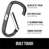 image:imageGORILLA GRIP Carabiner Clip 3 D Ring Heavy Duty Aluminum Key Holder Clips Hold 170lbs Rust ScratchResistant Camping Essentials Hiking Gear Tactical Backpacking KeychainsBlackSilverTurquoise