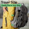 image:imageGORILLA GRIP Compact Travel Size Umbrella for Rain Sleek Design BlackBeige