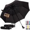 image:imageGORILLA GRIP Compact Travel Size Umbrella for Rain Sleek Design BlackBlack