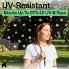 image:imageGORILLA GRIP Compact Travel Size Umbrella for Rain Sleek Design BlackCats  Dogs