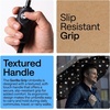 image:imageGORILLA GRIP Compact Travel Size Umbrella for Rain Sleek Design BlackCats  Dogs