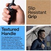 image:imageGORILLA GRIP Compact Travel Size Umbrella for Rain Sleek Design BlackGray