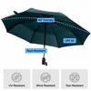 image:imageGORILLA GRIP Compact Travel Size Umbrella for Rain Sleek Design BlackHunter Green