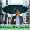 image:imageGORILLA GRIP Compact Travel Size Umbrella for Rain Sleek Design BlackHunter Green