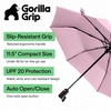 image:imageGORILLA GRIP Compact Travel Size Umbrella for Rain Sleek Design BlackPink