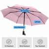 image:imageGORILLA GRIP Compact Travel Size Umbrella for Rain Sleek Design BlackPink