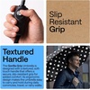 image:imageGORILLA GRIP Compact Travel Size Umbrella for Rain Sleek Design BlackPolka Dots