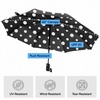 image:imageGORILLA GRIP Compact Travel Size Umbrella for Rain Sleek Design BlackPolka Dots