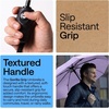 image:imageGORILLA GRIP Compact Travel Size Umbrella for Rain Sleek Design BlackPurple