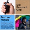 image:imageGORILLA GRIP Compact Travel Size Umbrella for Rain Sleek Design BlackRainbow