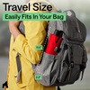 image:imageGORILLA GRIP Compact Travel Size Umbrella for Rain Sleek Design BlackRed