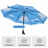image:imageGORILLA GRIP Compact Travel Size Umbrella for Rain Sleek Design BlackSky Blue Clouds