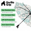 image:imageGORILLA GRIP Compact Travel Size Umbrella for Rain Sleek Design BlackSpiral