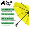 image:imageGORILLA GRIP Compact Travel Size Umbrella for Rain Sleek Design BlackYellow