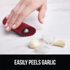 image:imageGORILLA GRIP Garlic Peeler and Press Set Heavy Duty Mincer BlackRed