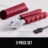 image:imageGORILLA GRIP Garlic Peeler and Press Set Heavy Duty Mincer BlackRed