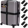 image:imageGORILLA GRIP Heavy Duty Luggage Straps for Suitcase 2 Pack GreenBlack