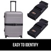 image:imageGORILLA GRIP Heavy Duty Luggage Straps for Suitcase 2 Pack GreenBlack