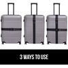 image:imageGORILLA GRIP Heavy Duty Luggage Straps for Suitcase 2 Pack GreenBlack