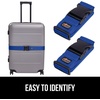 image:imageGORILLA GRIP Heavy Duty Luggage Straps for Suitcase 2 Pack GreenBlue