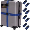 image:imageGORILLA GRIP Heavy Duty Luggage Straps for Suitcase 2 Pack GreenBlue