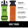 image:imageGORILLA GRIP Heavy Duty Luggage Straps for Suitcase 2 Pack GreenGreenOrange