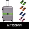 image:imageGORILLA GRIP Heavy Duty Luggage Straps for Suitcase 2 Pack GreenGreenOrangeBluePink