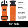image:imageGORILLA GRIP Heavy Duty Luggage Straps for Suitcase 2 Pack GreenOrange