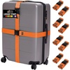 image:imageGORILLA GRIP Heavy Duty Luggage Straps for Suitcase 2 Pack GreenOrange