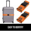 image:imageGORILLA GRIP Heavy Duty Luggage Straps for Suitcase 2 Pack GreenOrange