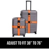 image:imageGORILLA GRIP Heavy Duty Luggage Straps for Suitcase 2 Pack GreenOrange