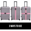image:imageGORILLA GRIP Heavy Duty Luggage Straps for Suitcase 2 Pack GreenPink