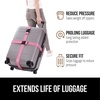 image:imageGORILLA GRIP Heavy Duty Luggage Straps for Suitcase 2 Pack GreenPink