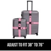 image:imageGORILLA GRIP Heavy Duty Luggage Straps for Suitcase 2 Pack GreenPink