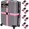 image:imageGORILLA GRIP Heavy Duty Luggage Straps for Suitcase 2 Pack GreenPink