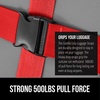 image:imageGORILLA GRIP Heavy Duty Luggage Straps for Suitcase 2 Pack GreenRed
