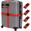 image:imageGORILLA GRIP Heavy Duty Luggage Straps for Suitcase 2 Pack GreenRed