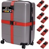 image:imageGORILLA GRIP Heavy Duty Luggage Straps for Suitcase 2 Pack GreenRed