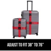 image:imageGORILLA GRIP Heavy Duty Luggage Straps for Suitcase 2 Pack GreenRed