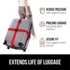 image:imageGORILLA GRIP Heavy Duty Luggage Straps for Suitcase 2 Pack GreenRed