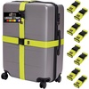 image:imageGORILLA GRIP Heavy Duty Luggage Straps for Suitcase 2 Pack GreenYellow