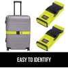 image:imageGORILLA GRIP Heavy Duty Luggage Straps for Suitcase 2 Pack GreenYellow