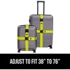 image:imageGORILLA GRIP Heavy Duty Luggage Straps for Suitcase 2 Pack GreenYellow