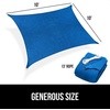 image:imageGORILLA GRIP Heavy Duty Sun Shade Sail for Outdoor Patio 12x12 FT GrayBlue