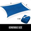 image:imageGORILLA GRIP Heavy Duty Sun Shade Sail for Outdoor Patio 12x12 FT GrayBlue