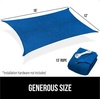 image:imageGORILLA GRIP Heavy Duty Sun Shade Sail for Outdoor Patio 12x12 FT GrayBlue
